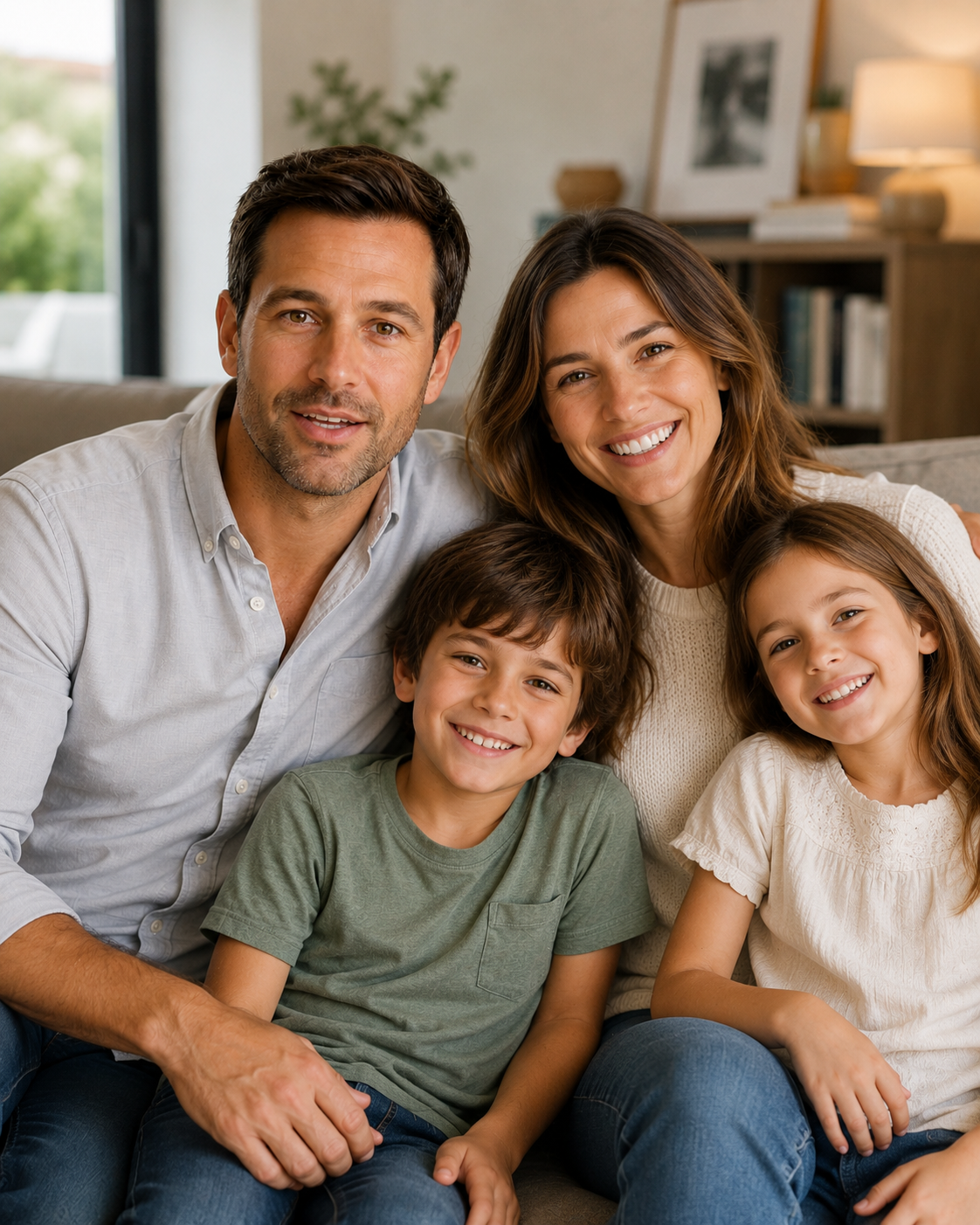 A family protected by life insurance